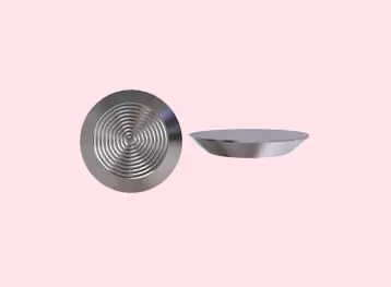 SS Flat Tactile Warning Stud with Concentric Rings Top Design