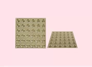 Brass Tactile Tile with Integrated Concentric Rings Studs